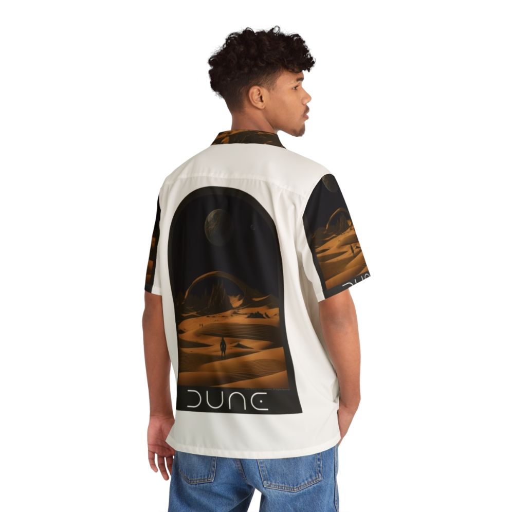 Dune inspired Hawaiian shirt with desert landscape design - People Back