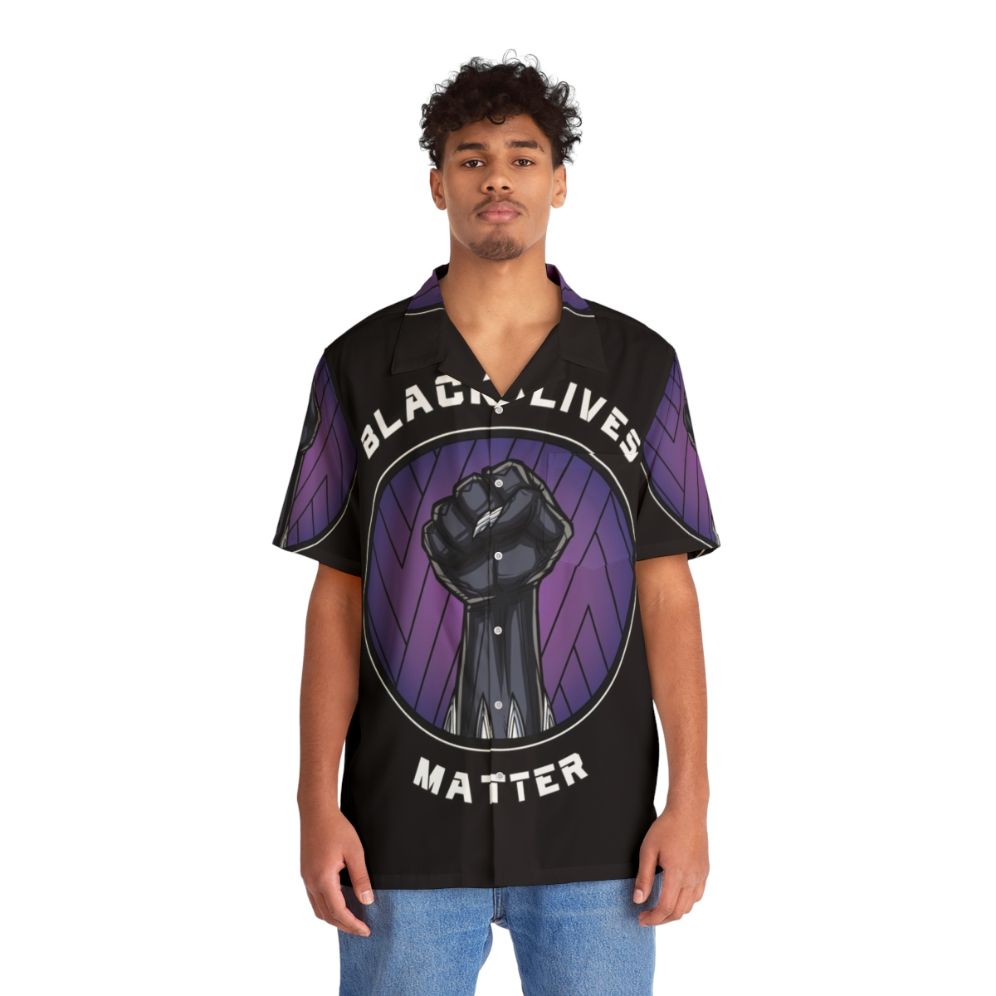 Black Panther Black Lives Matter Hawaiian Shirt - People Front