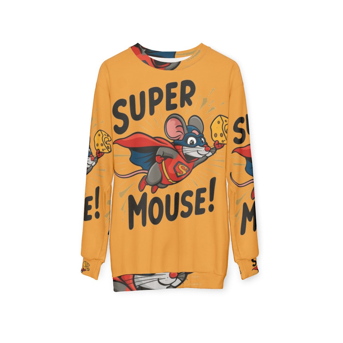 Super Mouse Superhero Graphic Sweatshirt - hanging