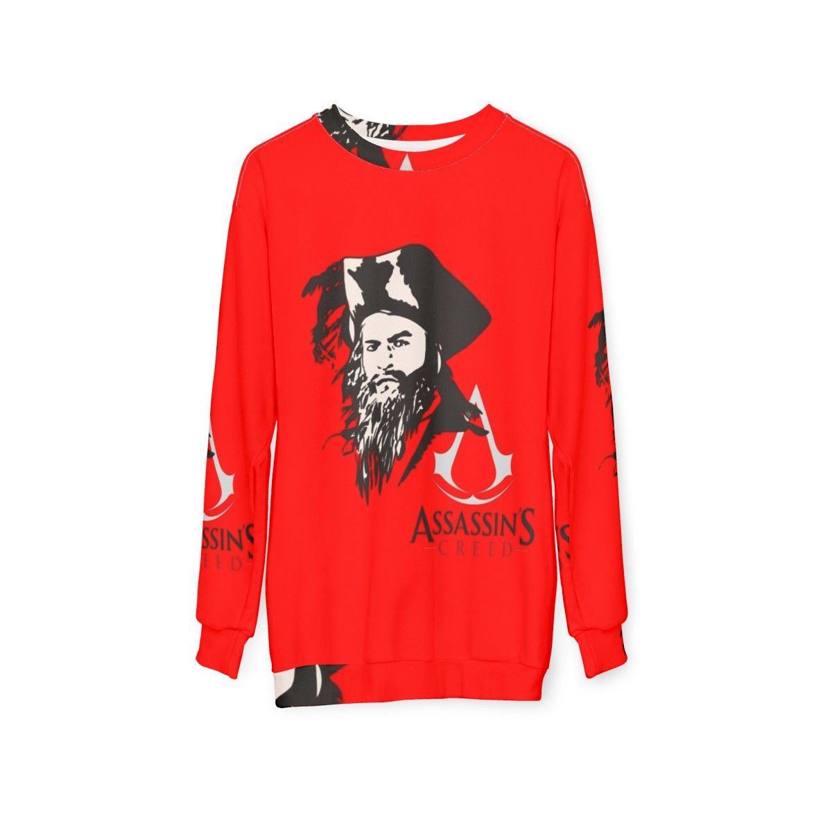 Assassins Creed Blackbeard Pirate Sweatshirt - hanging