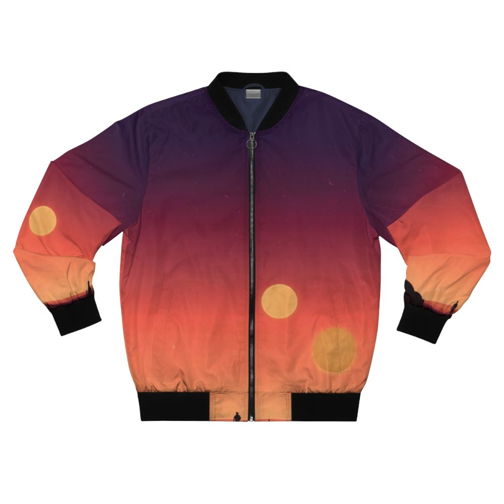 Tatooine Sci-Fi Bomber Jacket with Star Wars Gradient Design