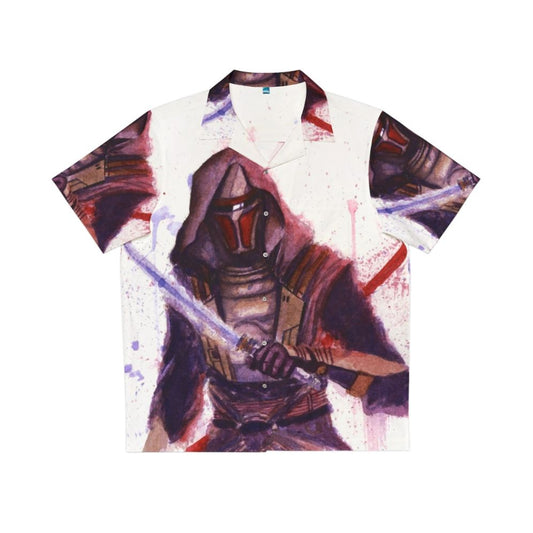 Star Wars Hawaiian Shirt with Watercolor Revan Design