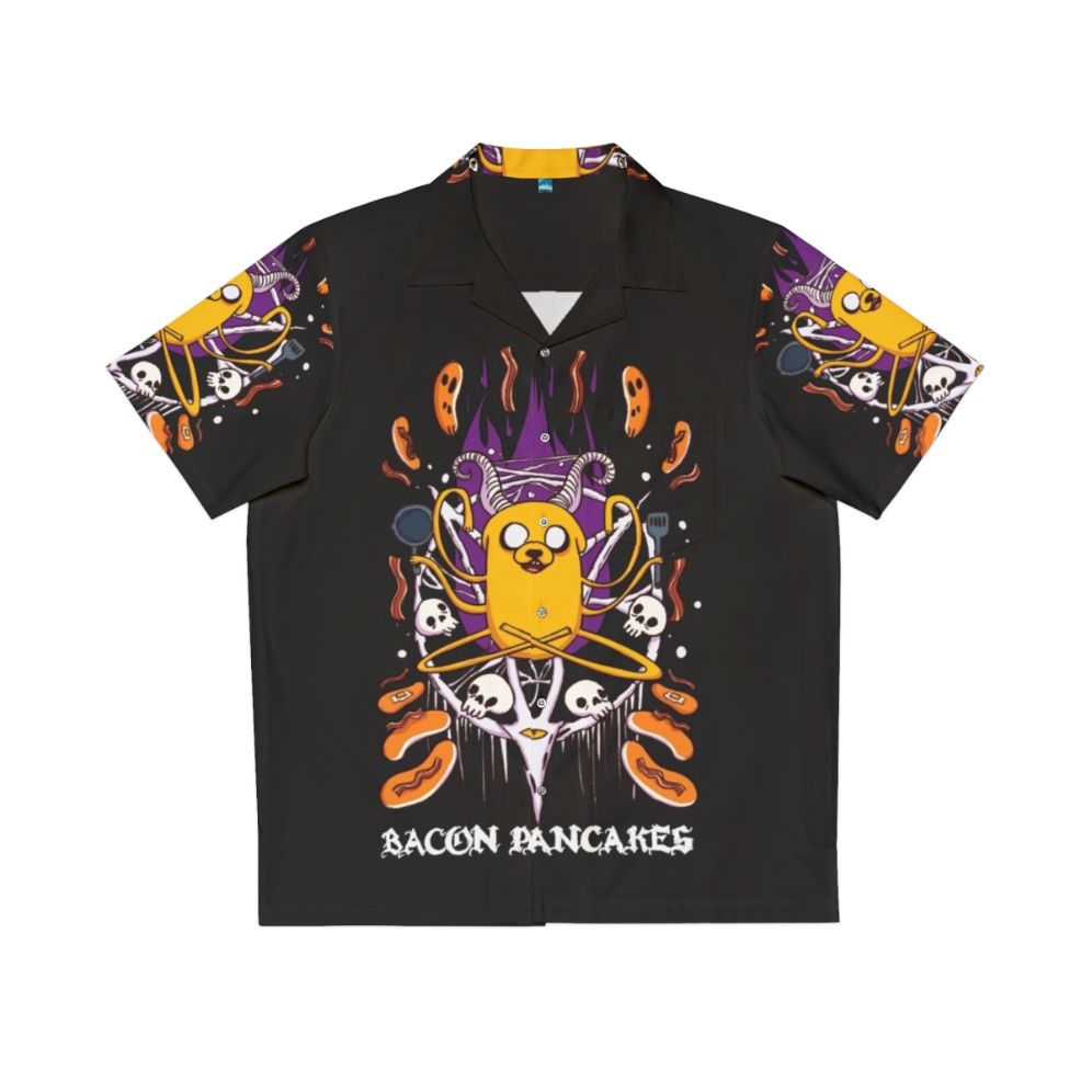 Bacon Pancakes Hawaiian Shirt with Adventure Time Cartoon Characters