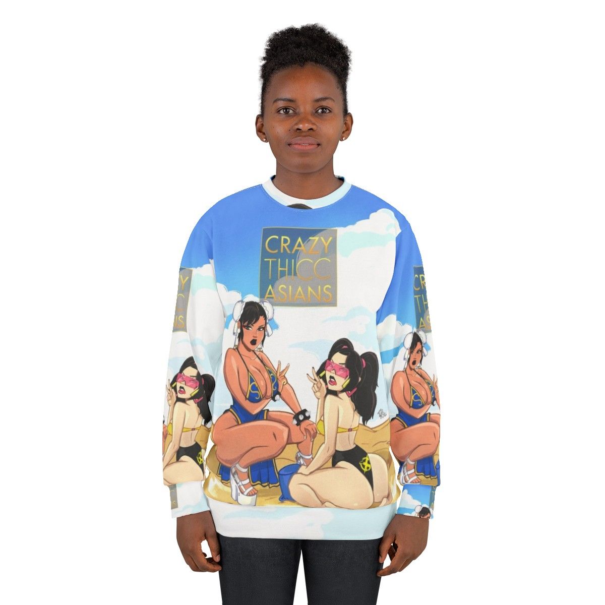 Crazy Thicc Oversized Graphic Sweatshirt - women