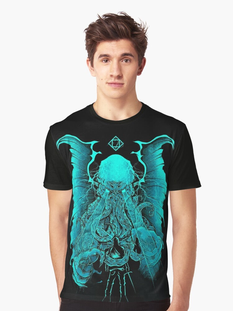 A digital illustration of the mythical Cthulhu creature, a dark and monstrous sea beast inspired by the works of H.P. Lovecraft. - Men