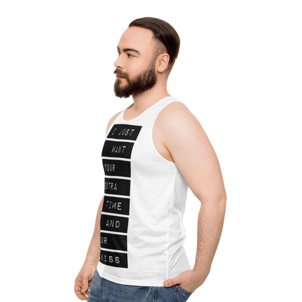 Unisex prince inspired 80s 90s music tank top - men side