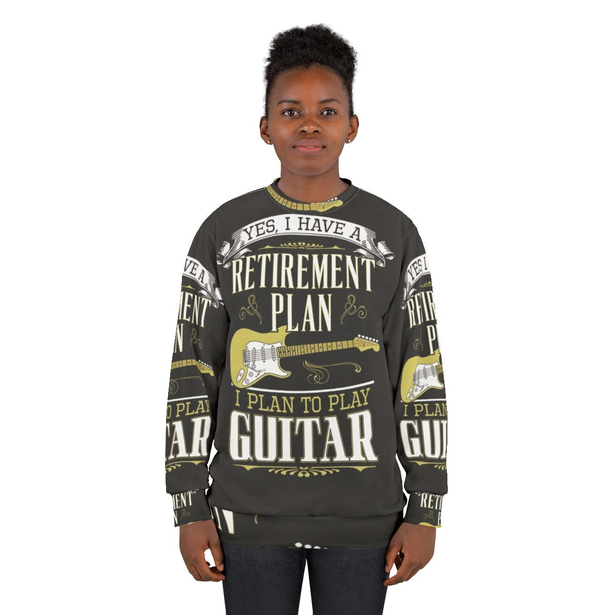 Vintage Guitar Retirement Plan Sweatshirt - women