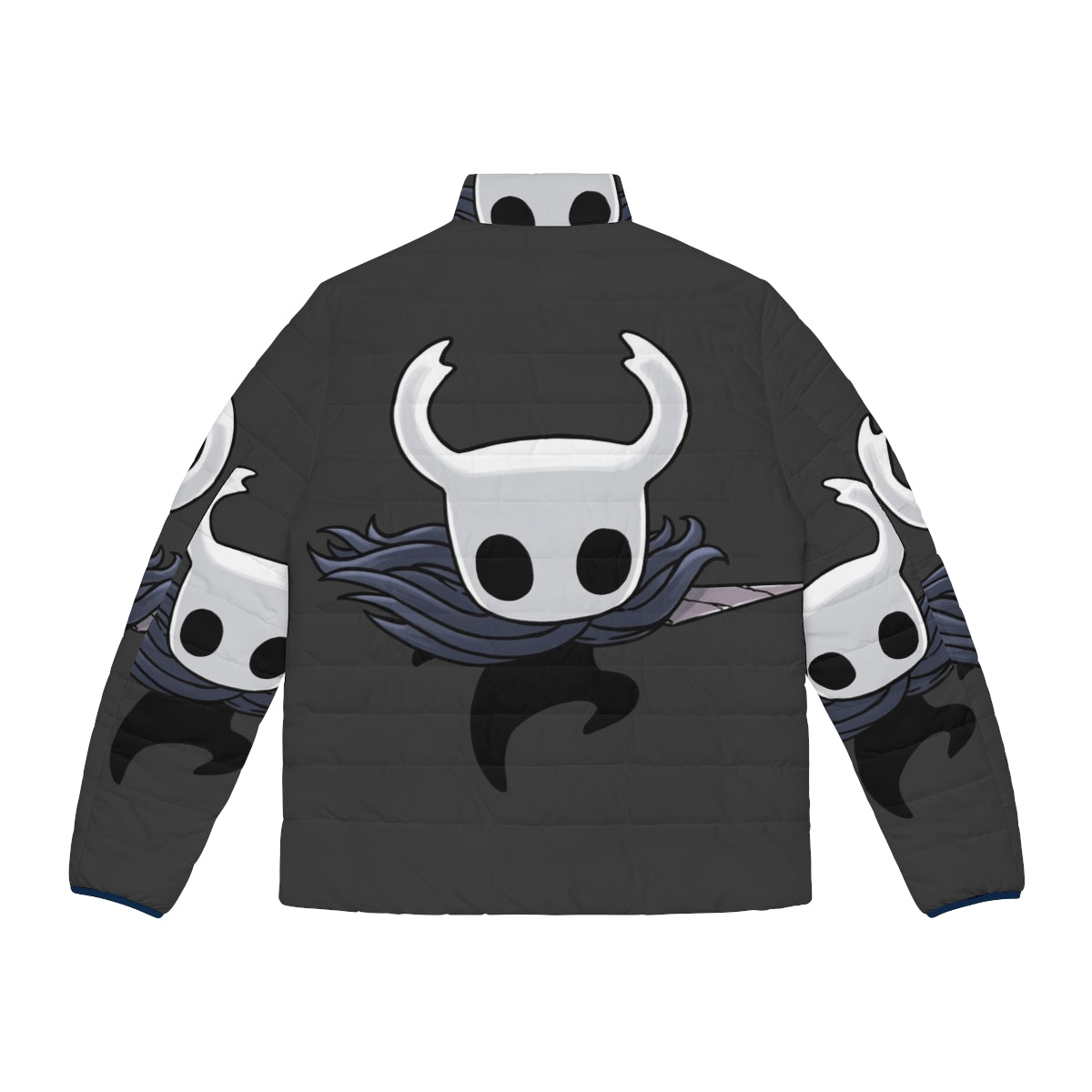 Hollow Knight Attack Puffer Jacket - Dark Fantasy Video Game Merchandise - Back