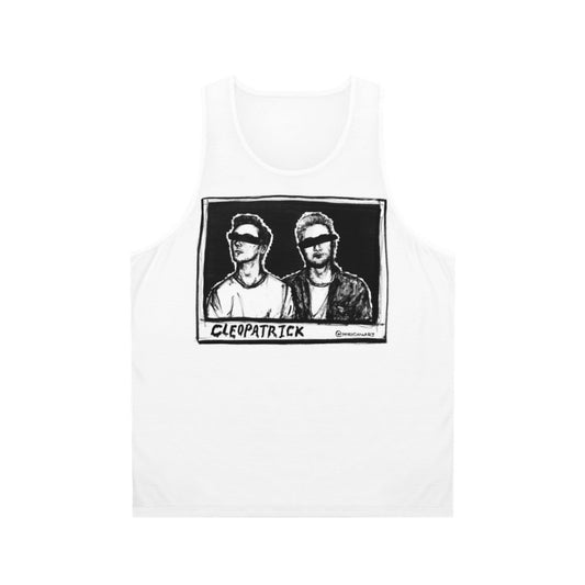 Cleopatrick unisex tank top with band portrait art