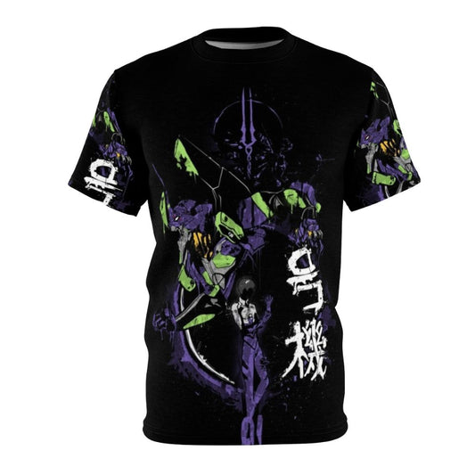 Evangelion Inspired Graphic T-Shirt with Anime Art and Mecha Designs