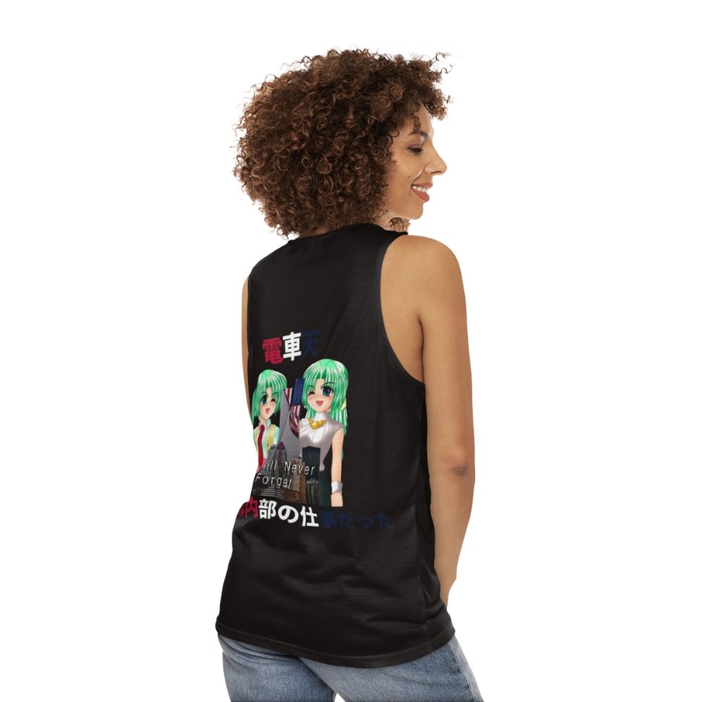 Higurashi "Never Forget" Unisex Tank Top - women back