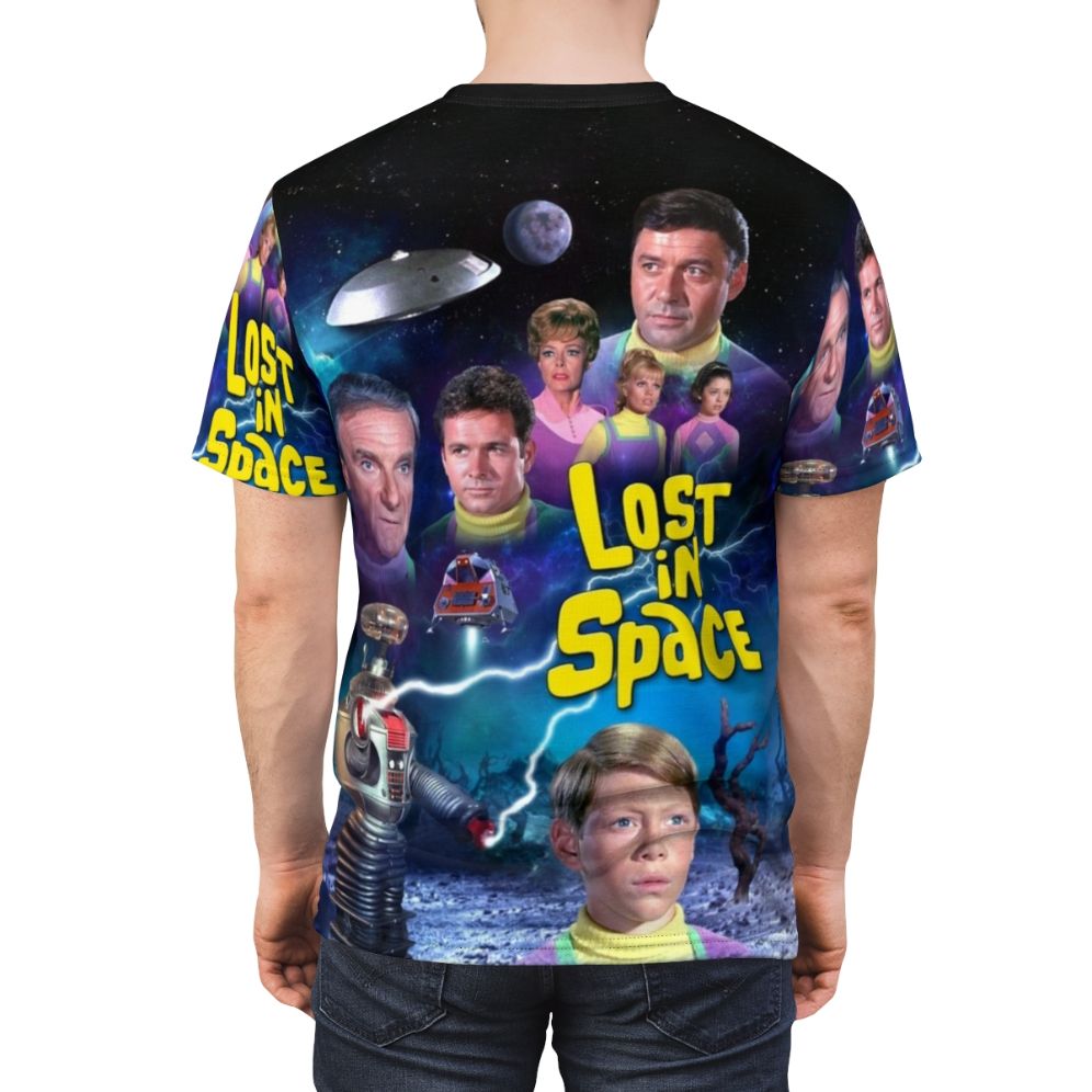 Stylish t-shirt featuring a design inspired by the sci-fi classic "Lost in Space" - men back