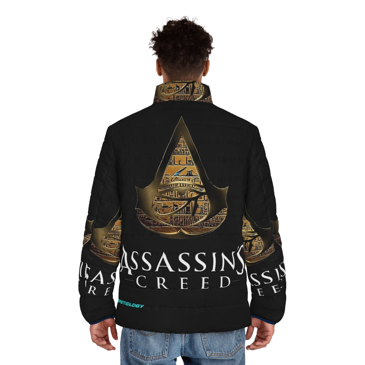 Assassins Creed Puffer Jacket featuring Egypt-inspired design - men back