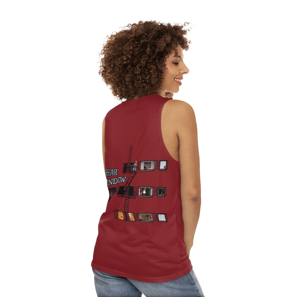 Rear Window Hitchcock Film Unisex Tank Top - women back