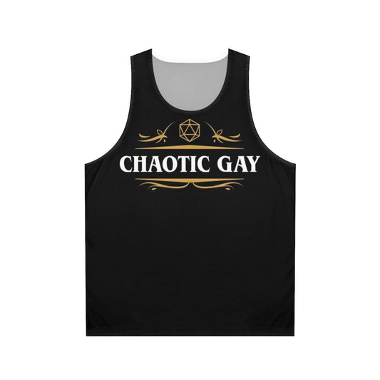 Chaotic gay alignment tabletop RPG gaming unisex tank top