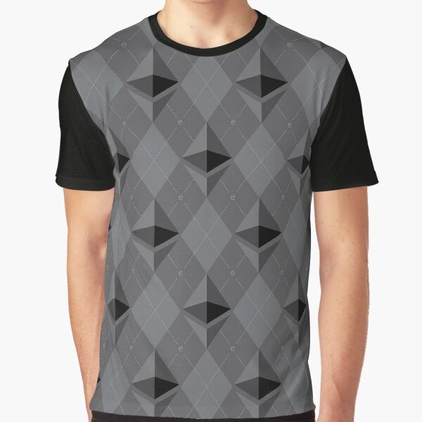 Ethereum cryptocurrency pattern graphic t-shirt