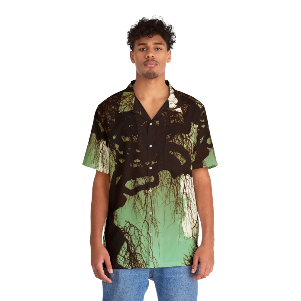 Enchanting Hawaiian Shirt with Forest Nature and Vintage Sky - People Front