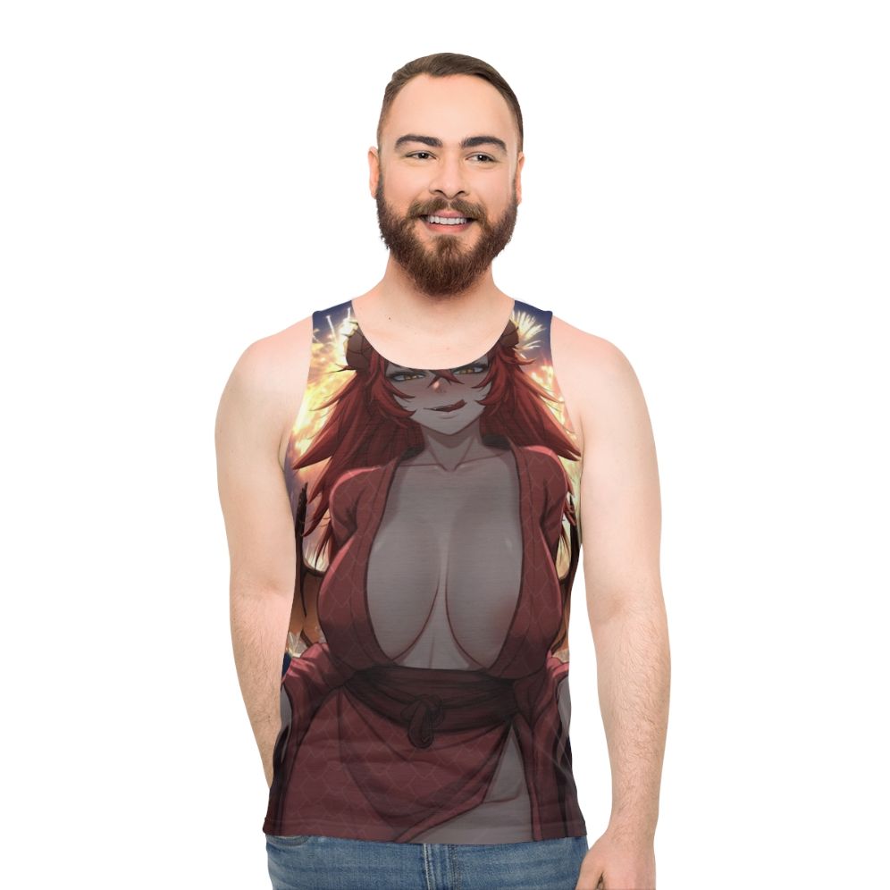 Zentreya Dragon Girl Kimono Unisex Tank Top - men