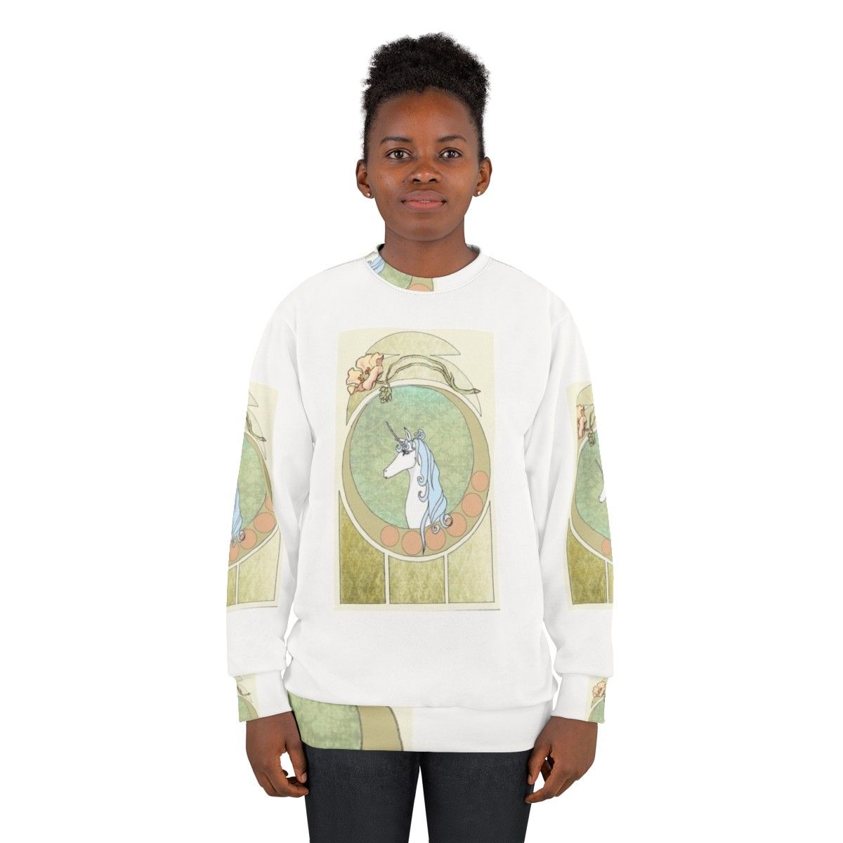 Art Nouveau The Last Unicorn Fantasy Sweatshirt - women