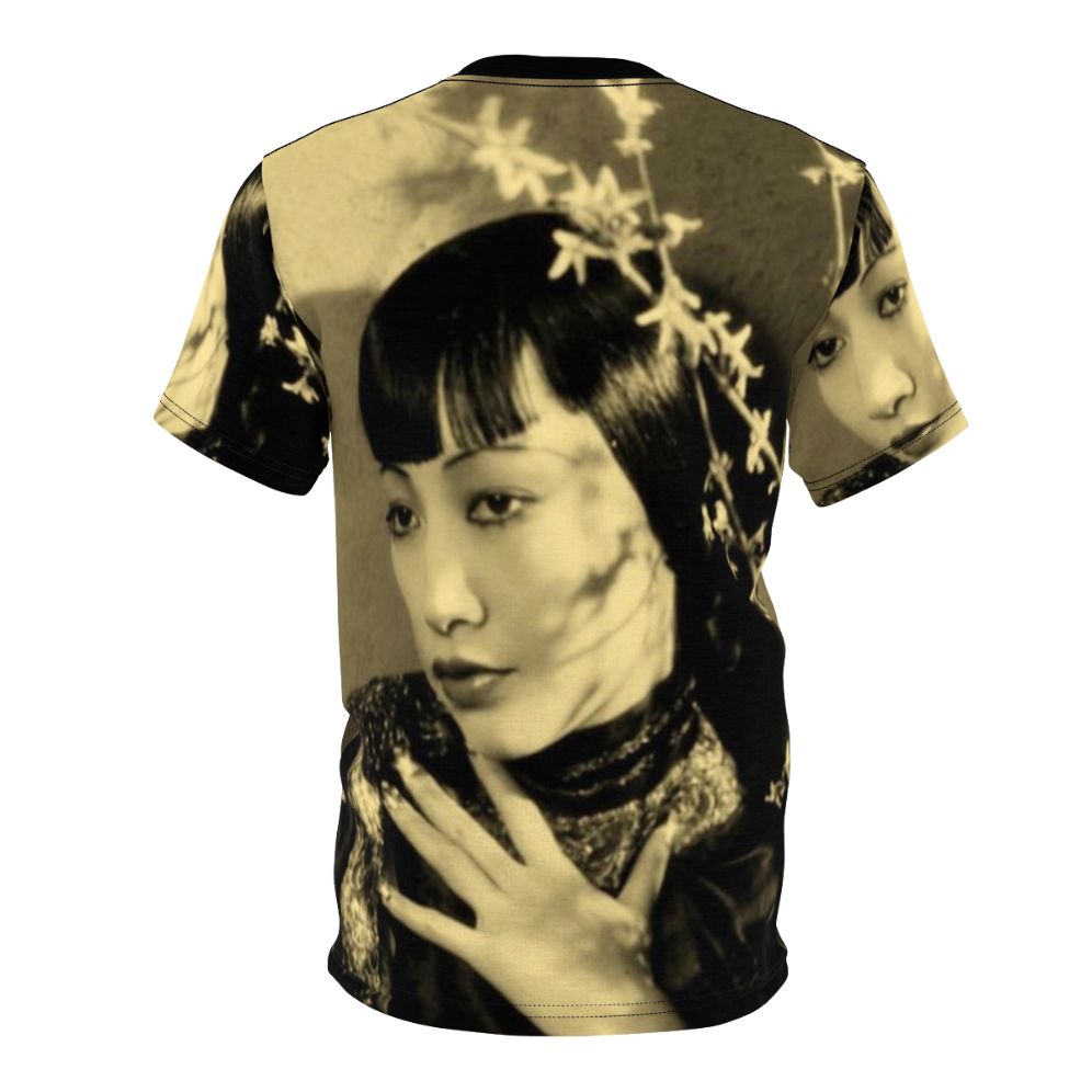 Vintage-style t-shirt featuring a portrait of legendary Asian American actress Anna May Wong - Back