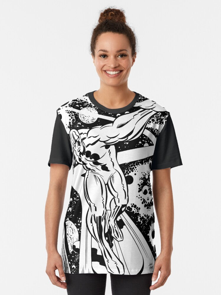 Silver Surfer comic book character on a graphic t-shirt - Women