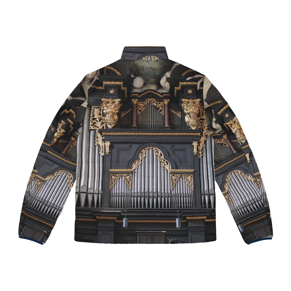 Puffer jacket featuring the iconic pipe organ of St. Emmeram Church in Regensburg, Germany - Back