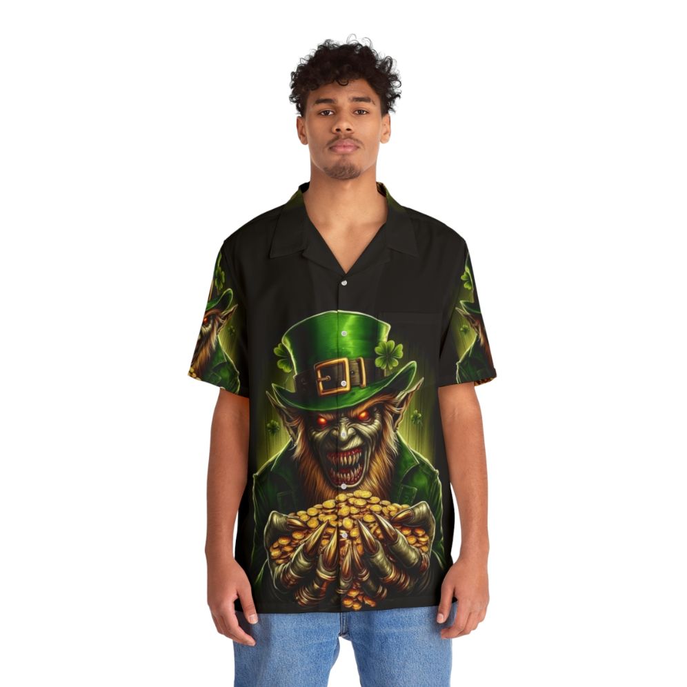 Zombie Leprechaun Hawaiian Shirt - People Front