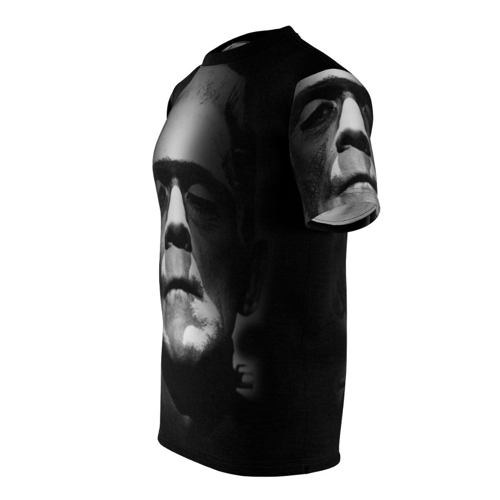 Frankenstein monster t-shirt with classic Boris Karloff face - men left