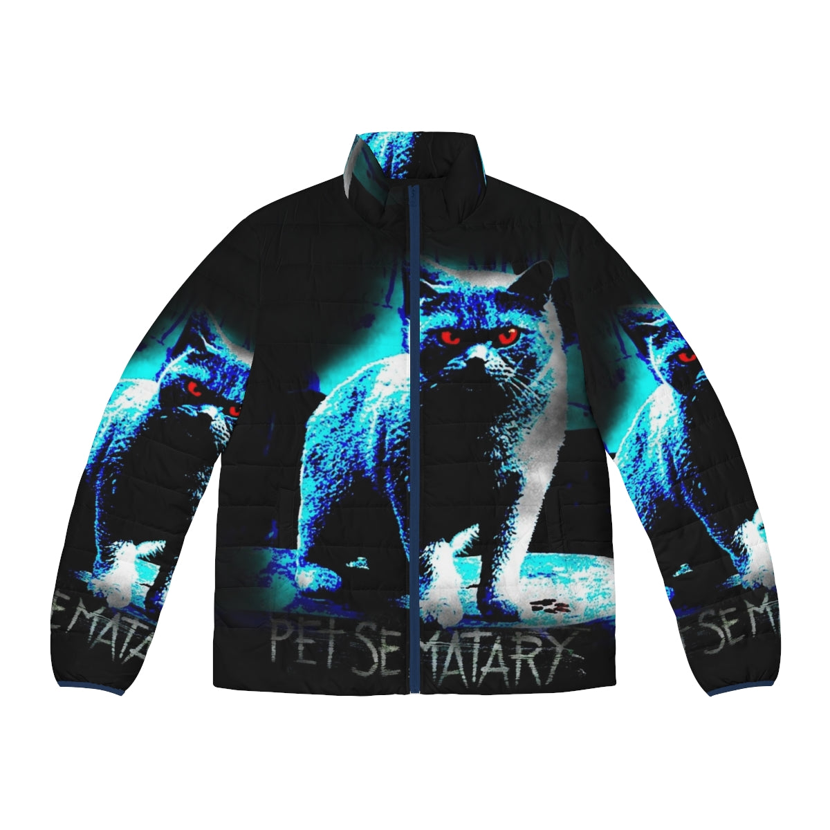 Pet Sematary puffer jacket with spooky horror design