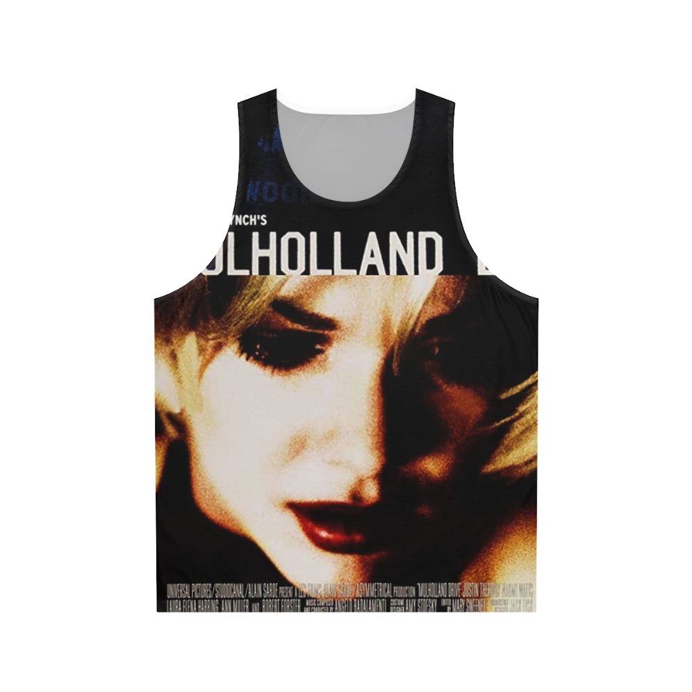 Hollywood Poster Unisex Tank Top with David Lynch Movies and Mulholland Dr Graphic