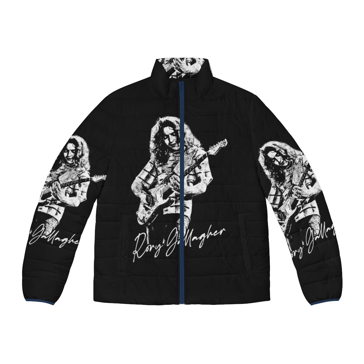 Rory Gallagher Puffer Jacket - Classic Rock Merchandise Featuring the Irish Musician