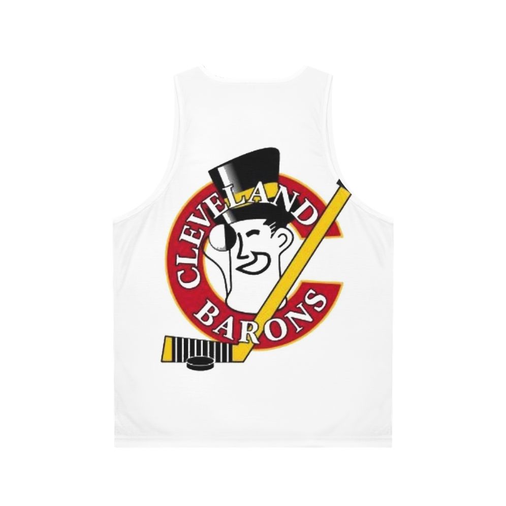 Vintage Cleveland Barons Retro Hockey Unisex Tank Top - Back