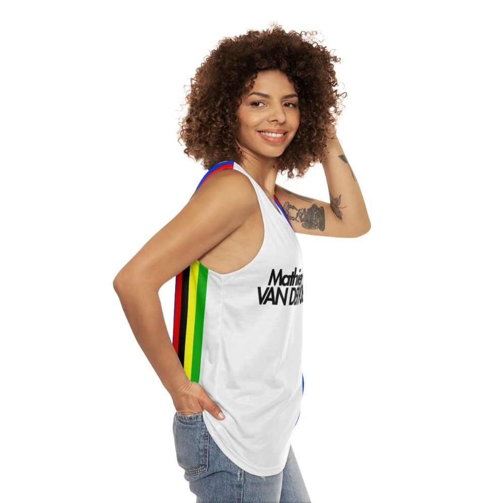 Mathieu Van Der Poel World Champion Unisex Cycling Tank Top - women side