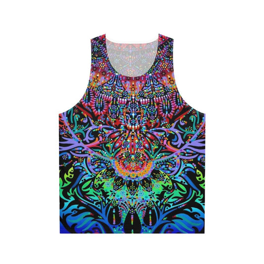 Vibrant mandala print unisex tank top