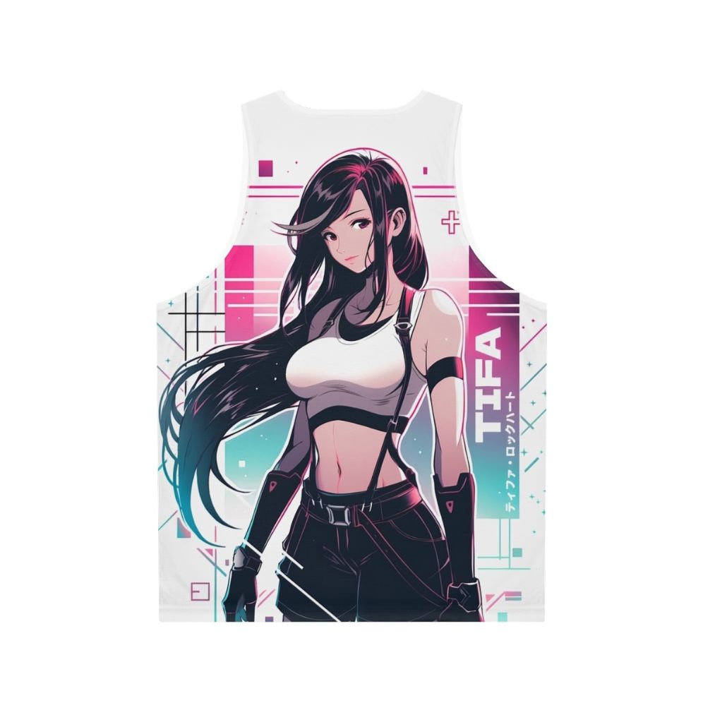 Tifa Lockhart Vaporwave Unisex Tank Top - Back