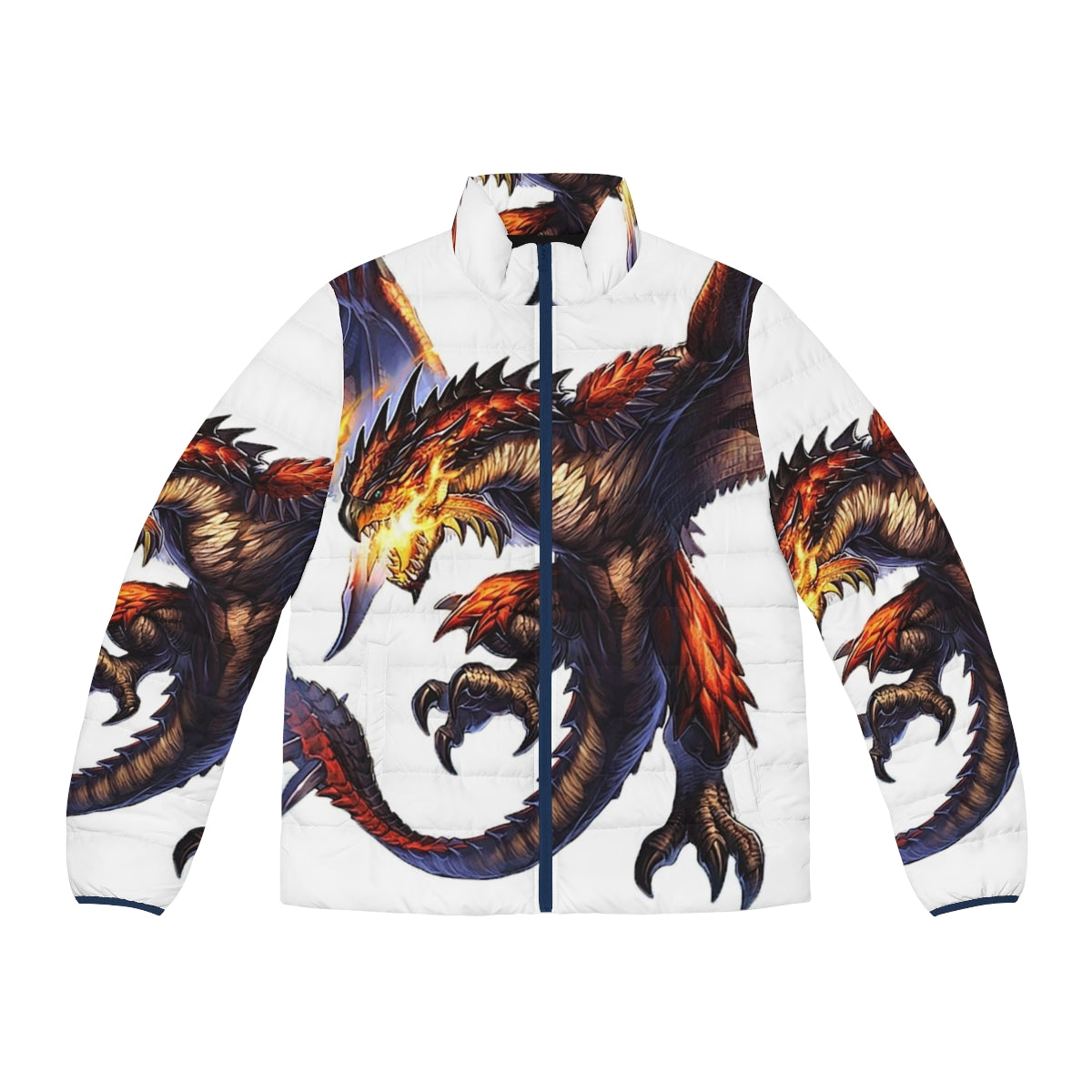 King of the Z Anime Puffer Jacket with Hank Hill and Dragon Ball Inspired Graphics