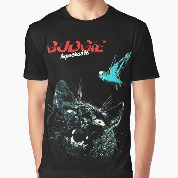 Budgie Band Impeckable Album Graphic T-Shirt