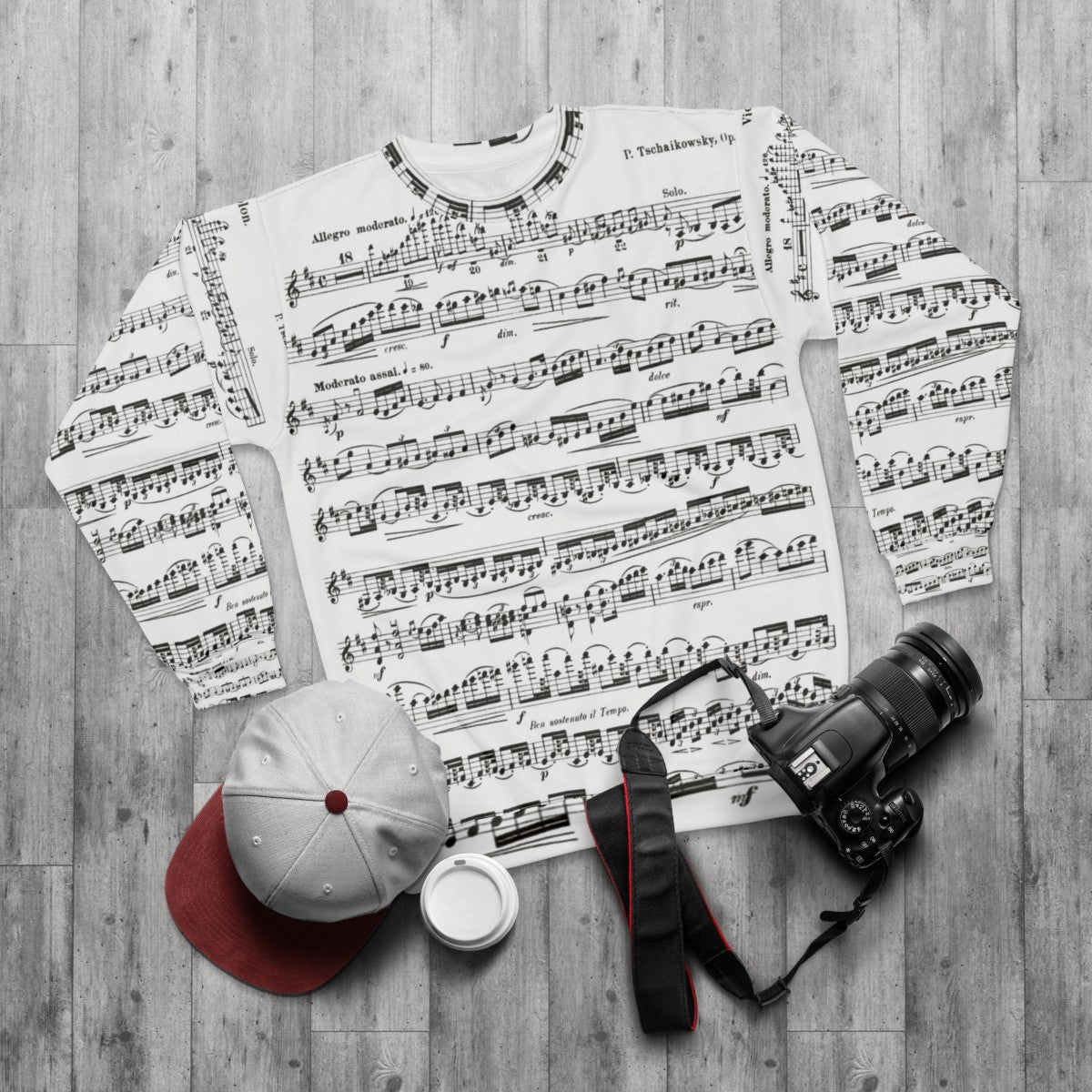 Tchaikovsky Violin Concerto Sweatshirt - Classical Music Lovers - flat lay