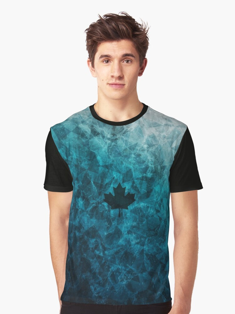 Black Ice - JTF2 Graphic T-Shirt featuring a winter camouflage pattern with icy elements - Men