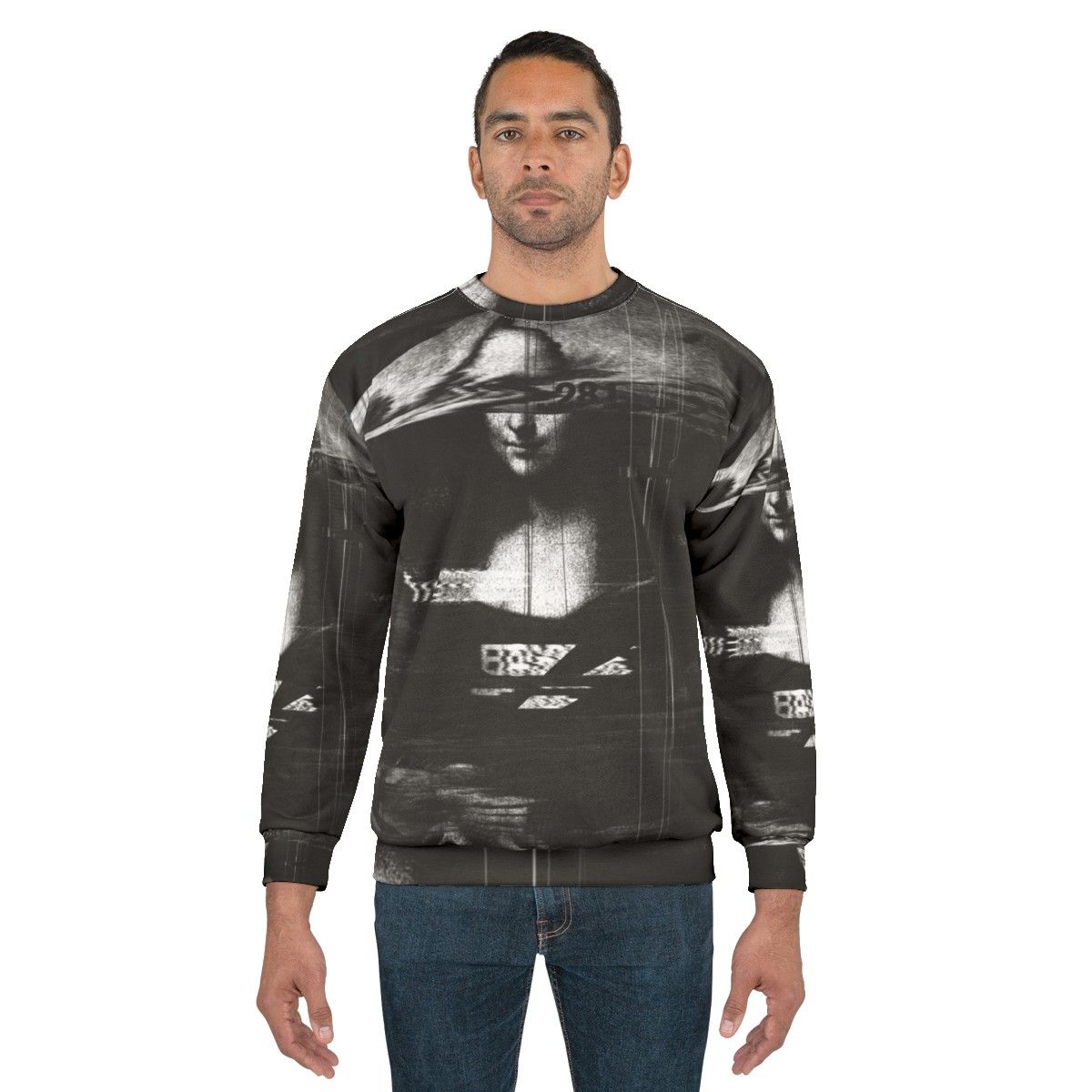 Mona Lisa Glitch Art Sweatshirt - men