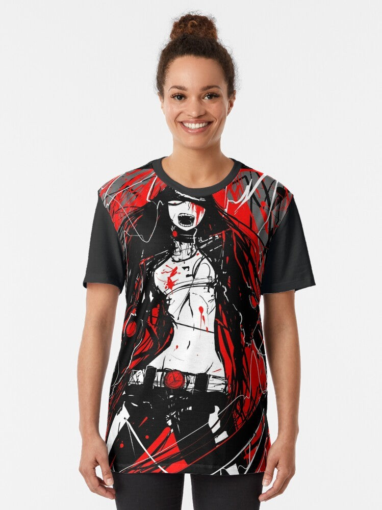 Demolition graphic t-shirt with urban and edgy design - Women