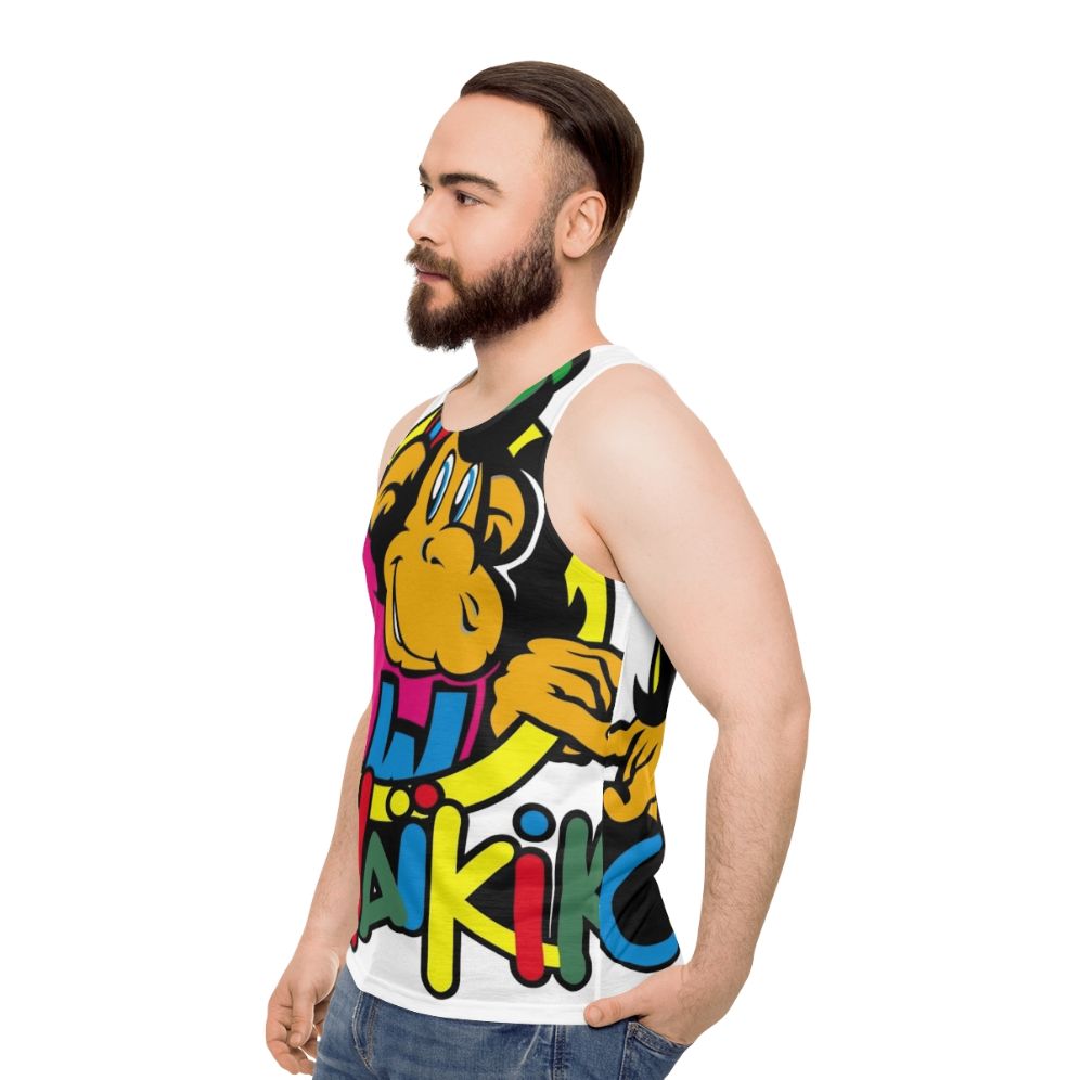 Retro Waikiki Monkey 80s Unisex Tank Top - men side