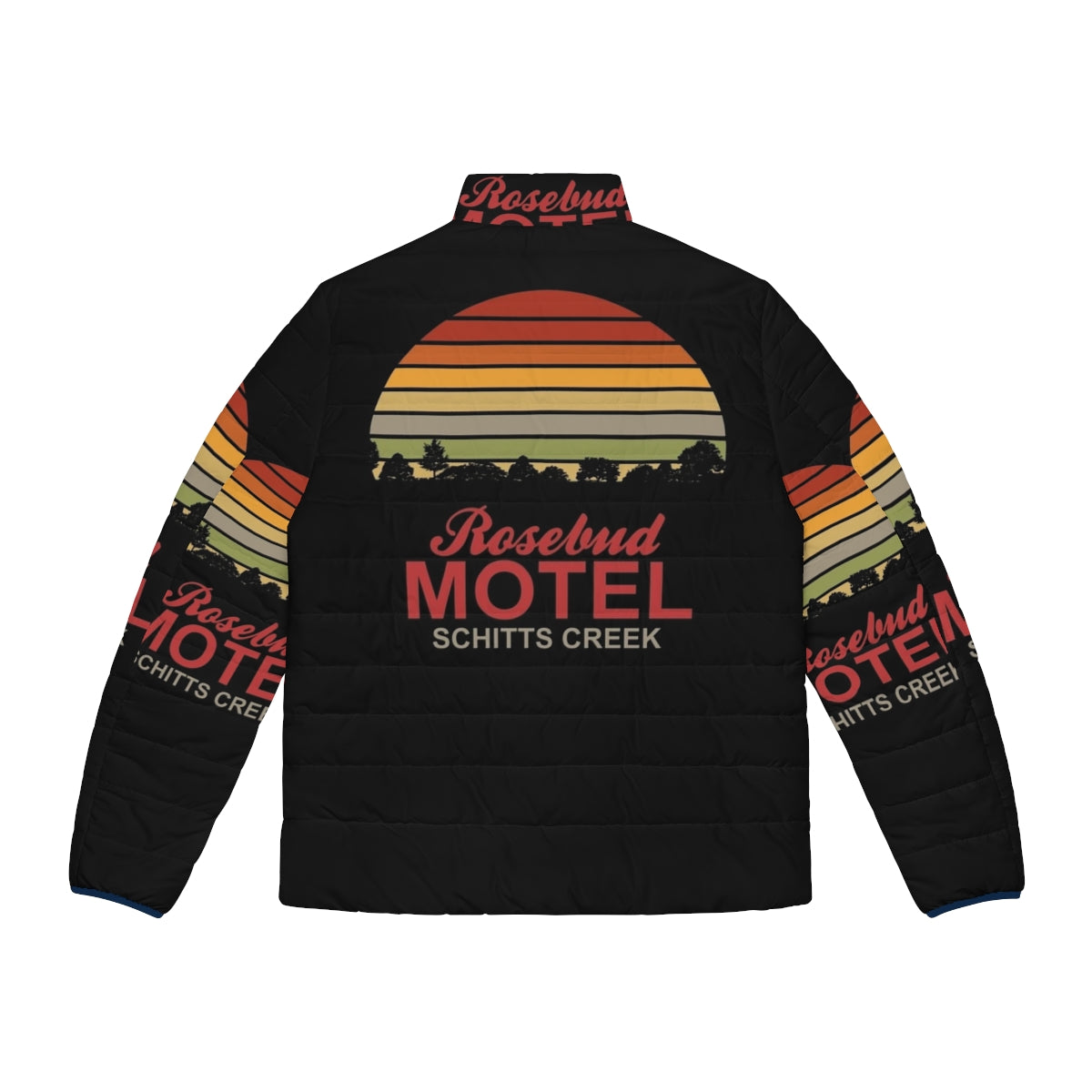 Schitt's Creek Rosebud Motel Sunset Puffer Jacket - Back