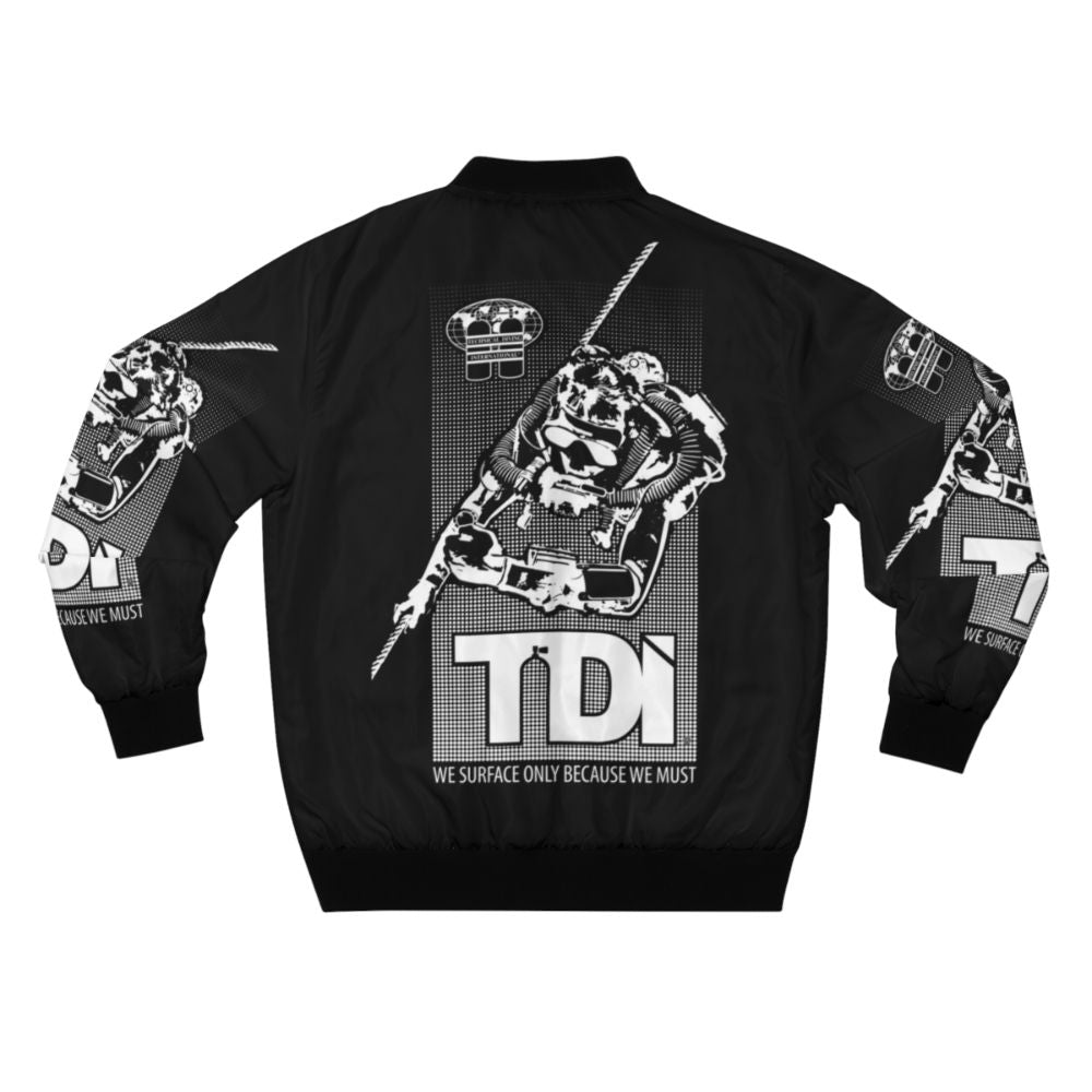 Technical Diving International (TDI) Bomber Jacket for Scuba Divers and Technical Divers - Back