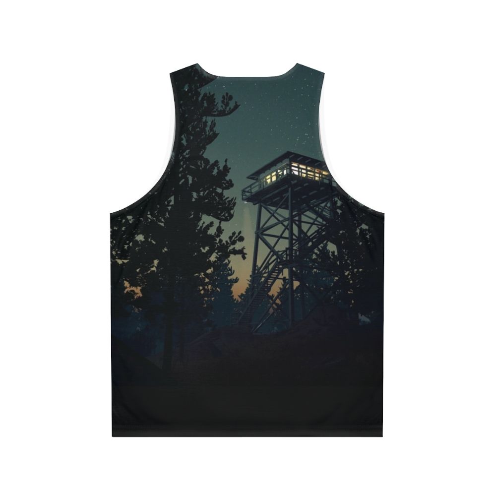 Firewatch 4K minimalist art design unisex tank top - Back