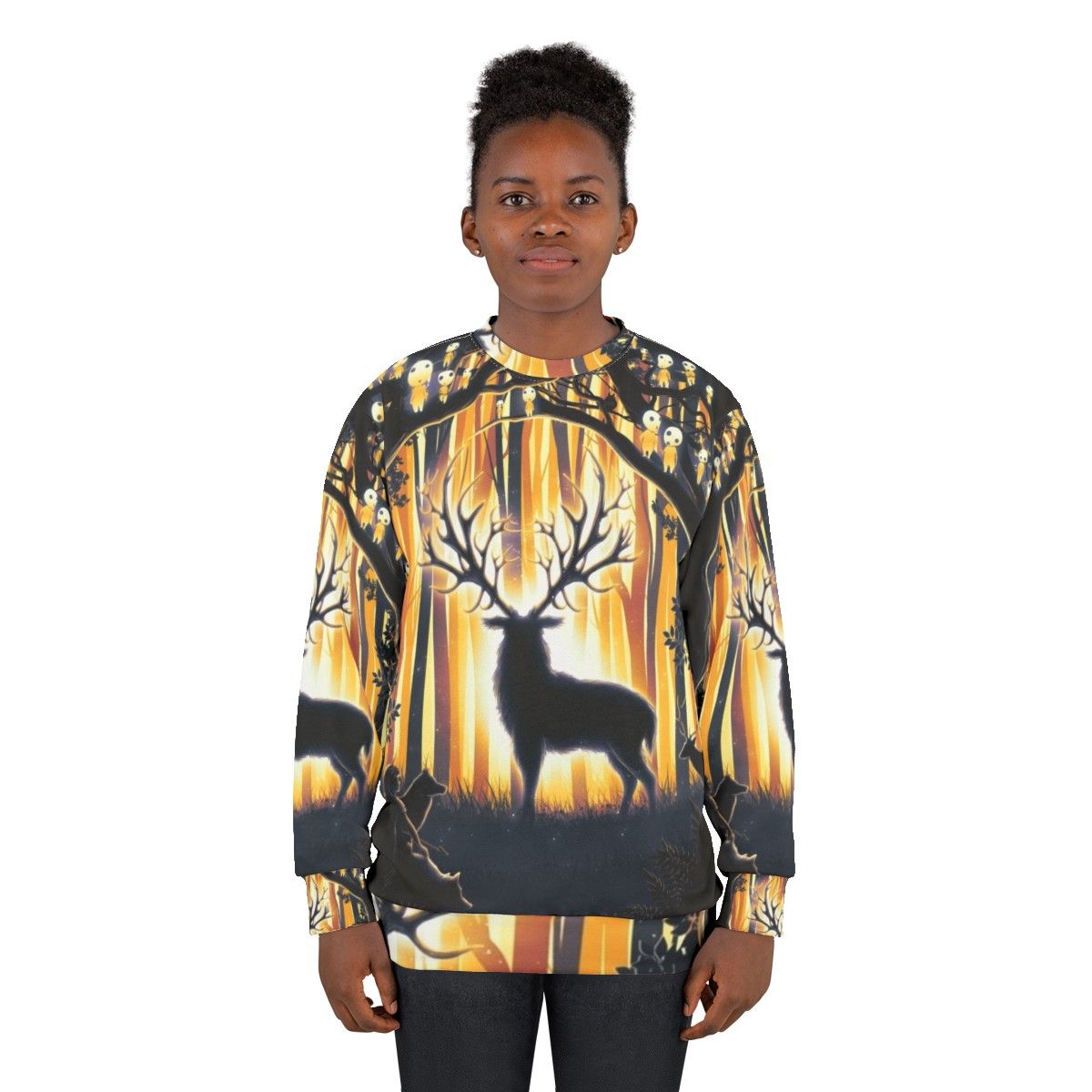 Deer God Master of the Forest Sweatshirt - women