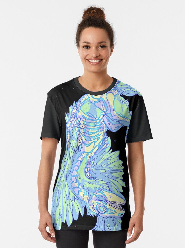 Archaeopteryx glow in the dark dinosaur graphic t-shirt - Women