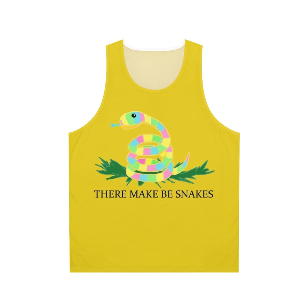 Unisex tank top with snake graphic