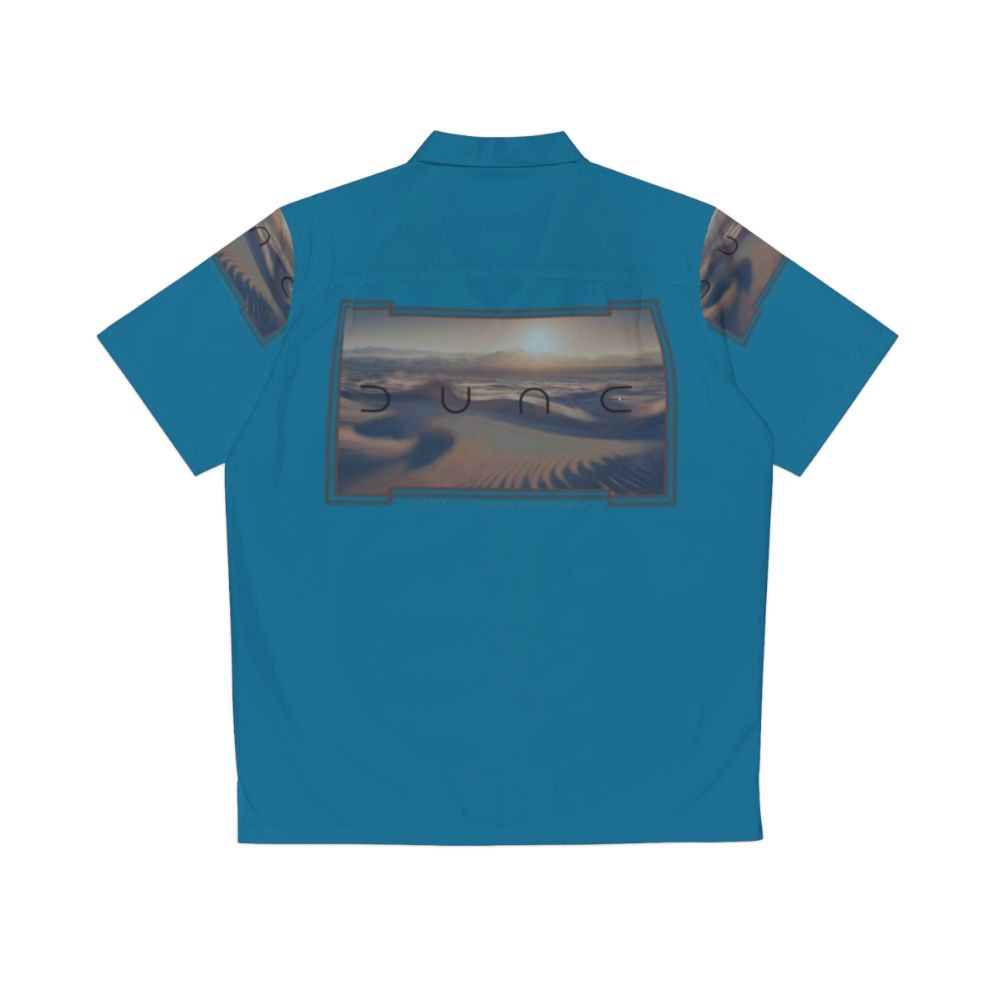 Dune Blue Hawaiian Shirt - Arrakis Desert Planet Inspired - Back