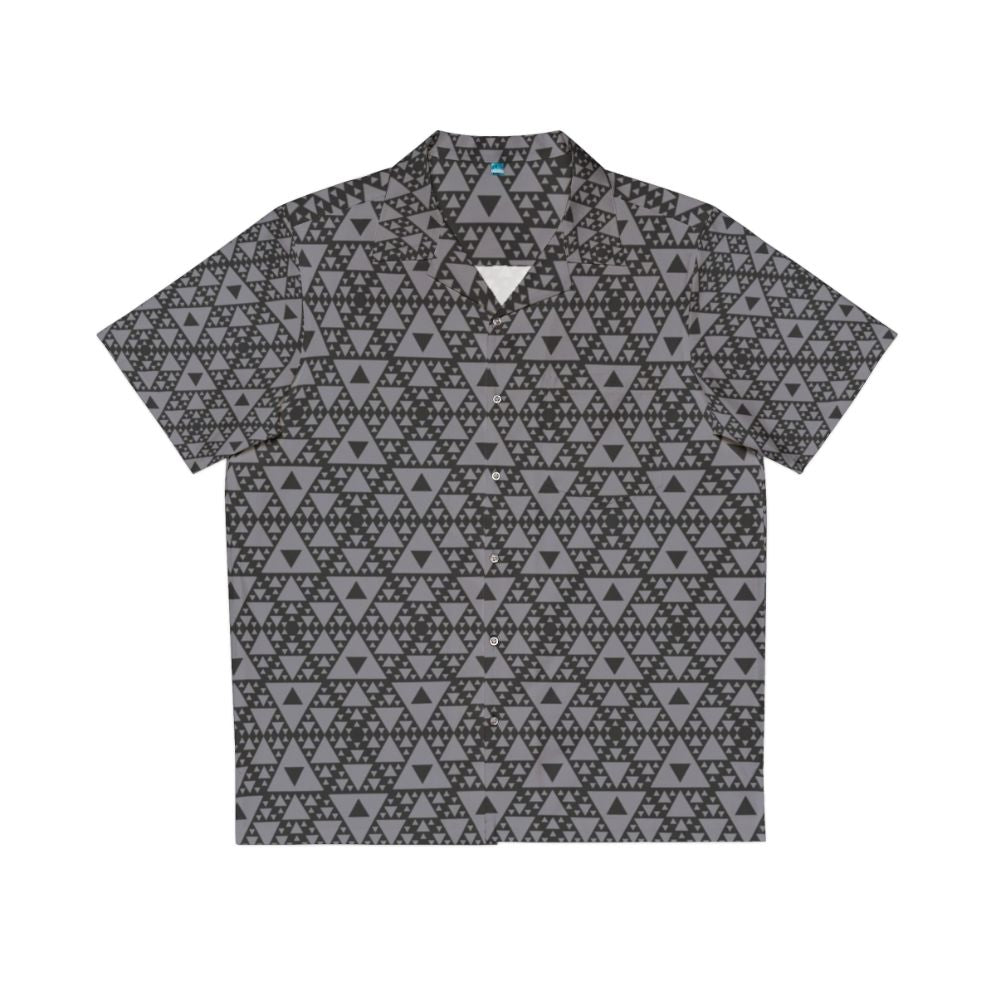 Mocap Pattern Hawaiian Shirt with Sierpinski Triangle Motif